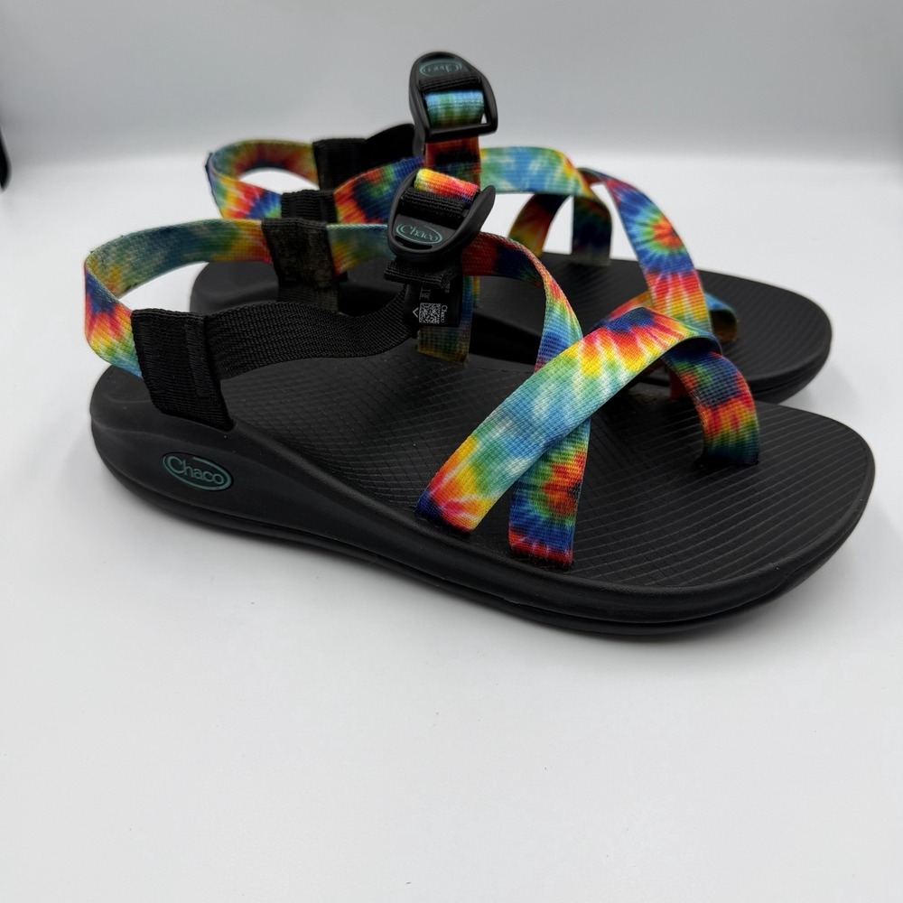 Chaco Z Boulder 2 Mens 8 Rainbow Tie Dye Canvas Hiking Sandals Shoes JCH199809